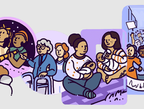 Doodle do Google sobre o Dia Internacional das Mulheres, do dia 8 de março de 2023