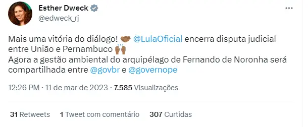Print do Twitter