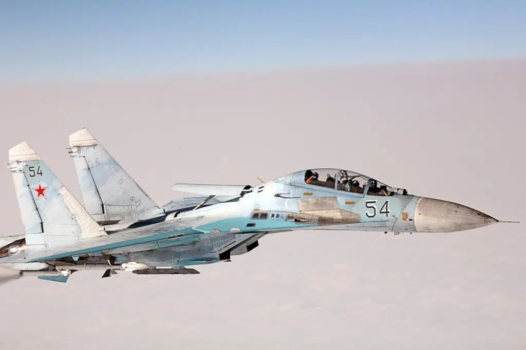 caça russo de modelo Su-27