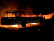 Print mostra ônibus incendiado em ataques ao Rio Grande do Norte