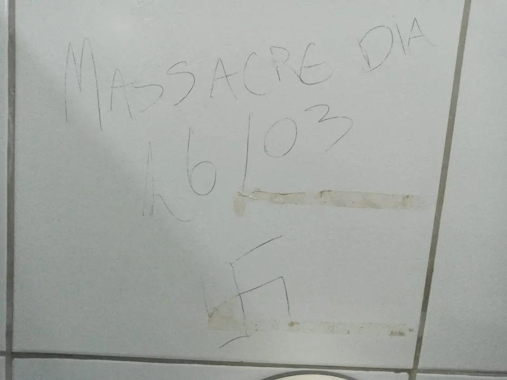Ameaça teria sido pichada em banheiro do Centro de Saúde