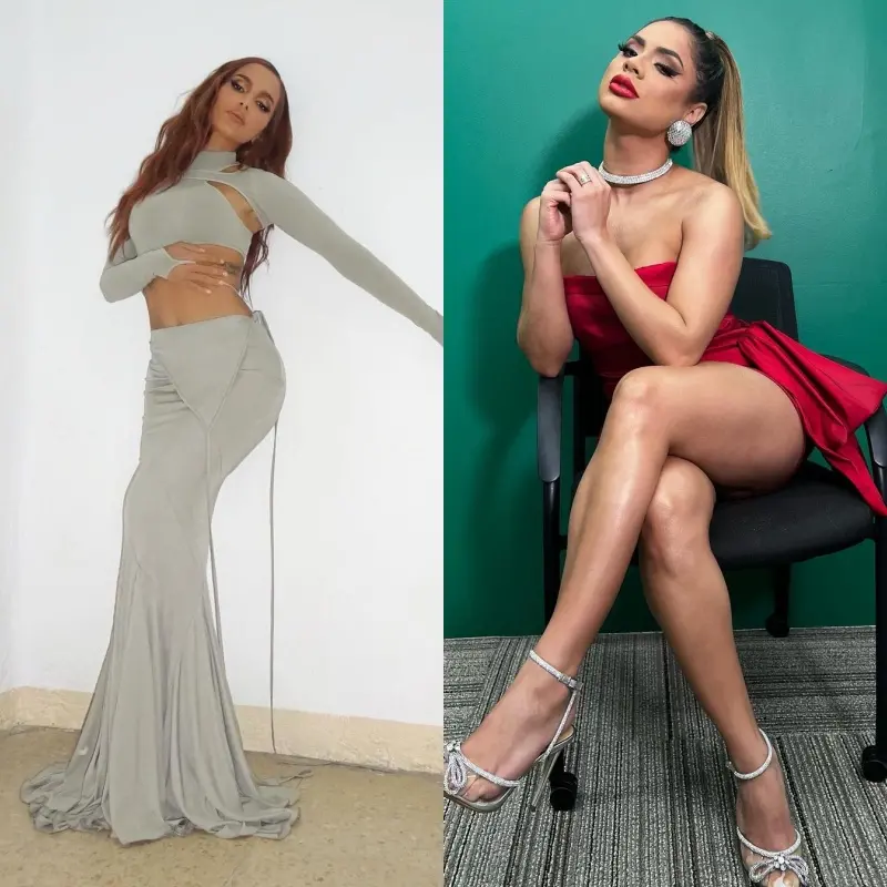 Anitta e Lexa em montagem