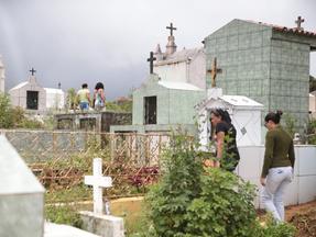 Cemitério onde vítimas de aratuba foram enterradas