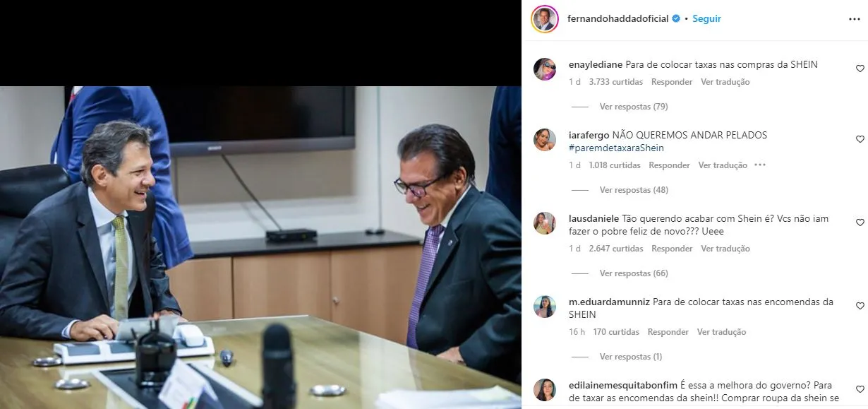 Consumidores pedem para o ministro não aplicar taxação extra sobre sites de vendas