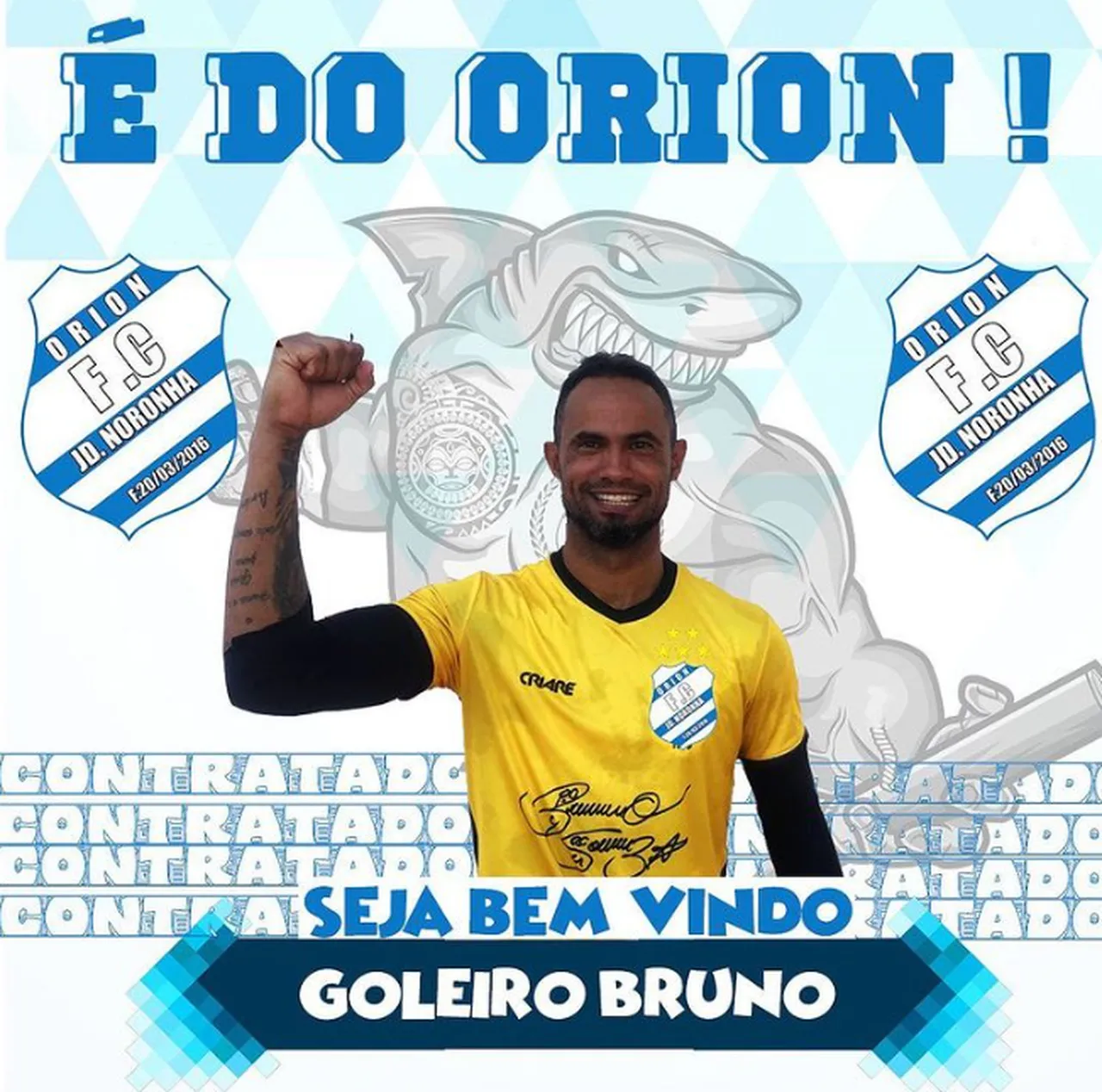 O Orion, time de várzea de São Paulo, anunciou o goleiro Bruno nesta quarta-feira (22)