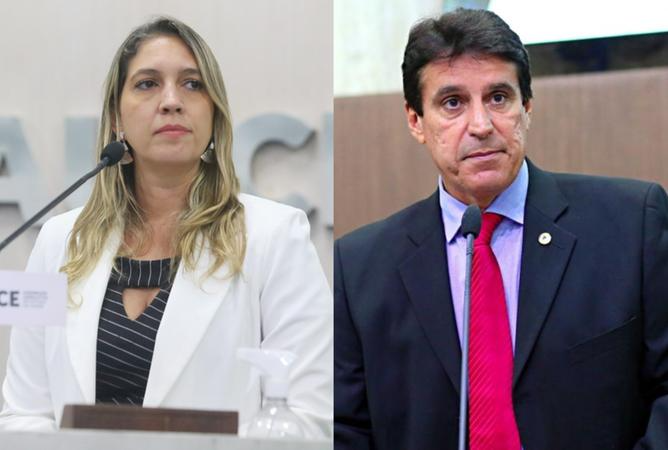 Os deputados Larissa Gaspar e Agenor Neto