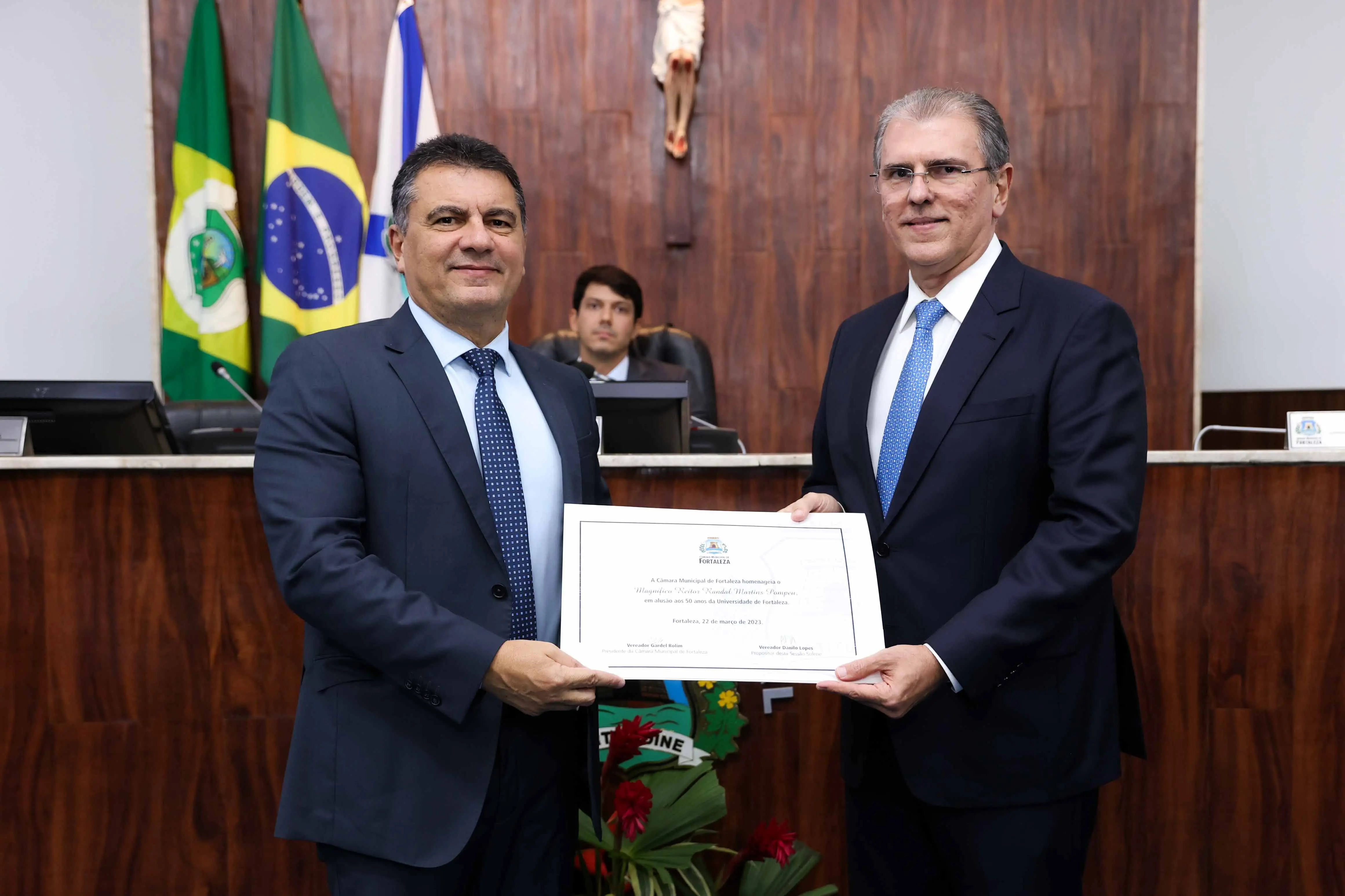 Imagem da notícia: CAPTEI: Unifor recebe homenagem pelos 50 anos na Câmara Municipal de Fortaleza