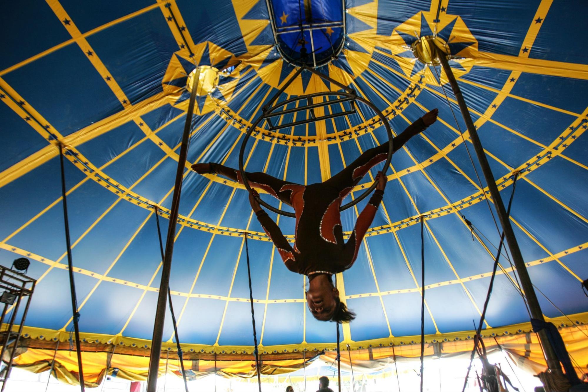 Ensaio do circo Mirtes, em 2016