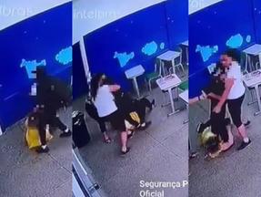 Professora imobilizou aluno quando ele esfaqueava outra pessoa