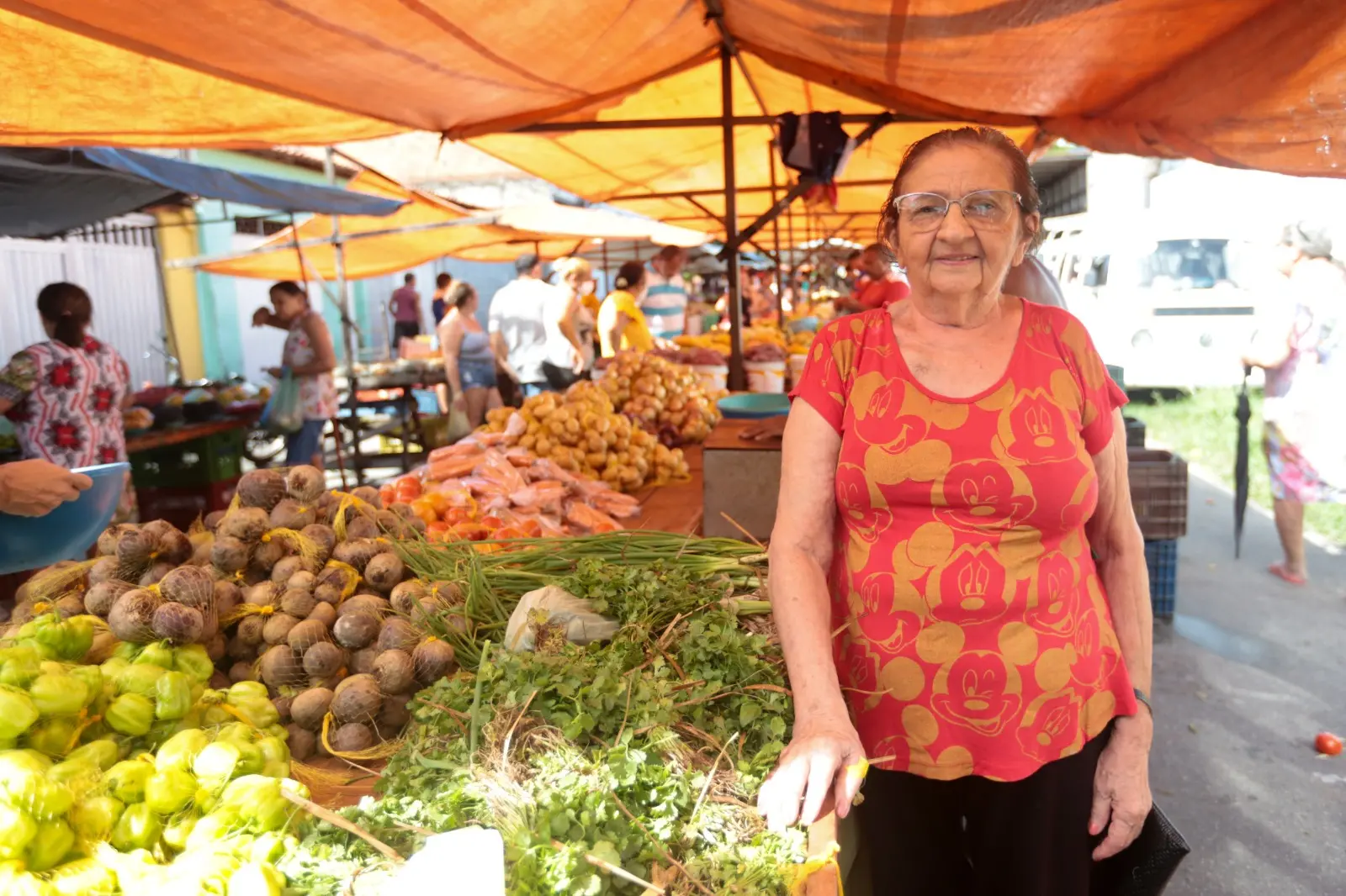 Dona Adauta na feira
