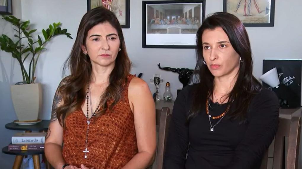 Kátyna Baía e Jeanne Paolini, brasileiras presas injustamente na Alemanha, em entrevista ao Fantástico no dia 16 de abril de 2023