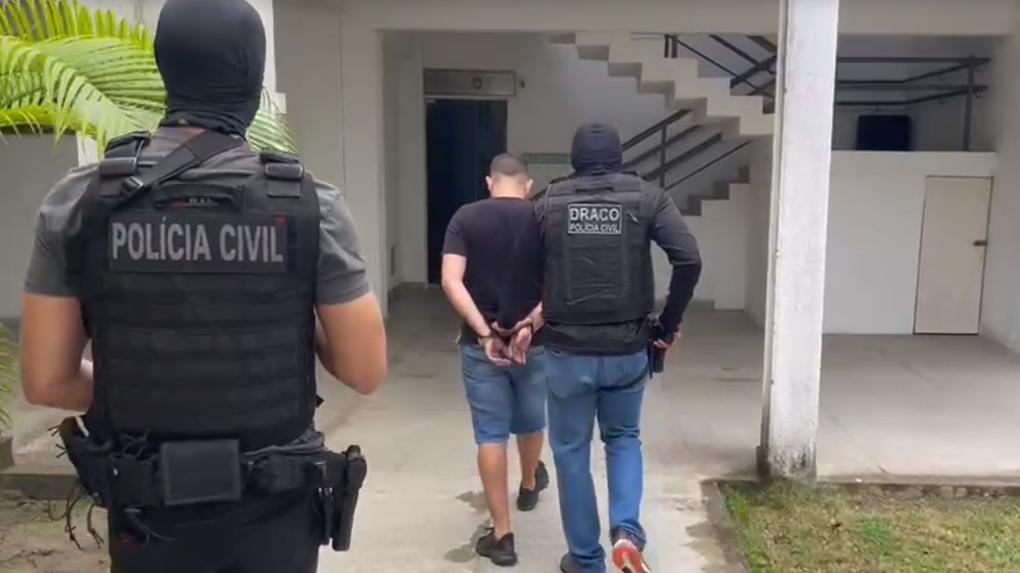 'Flamengo' foi preso pelo crime de integrar organização criminosa e foi conduzido a uma delegacia da Polícia Civil, onde está à disposição da Justiça