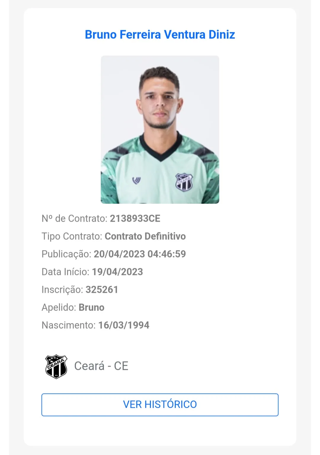 Bruno Ferreira teve seu nome publicado no BID nesta quinta-feira