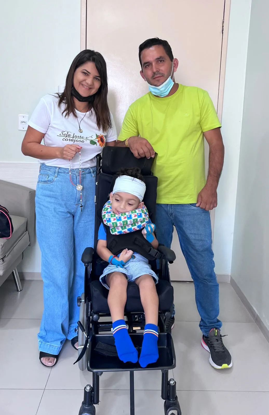 Família deu todo o suporte para a criança