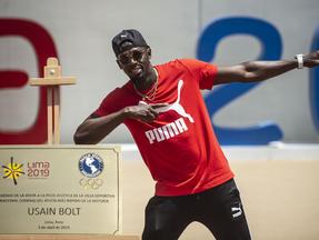 Usain Bolt em ação no atletismo