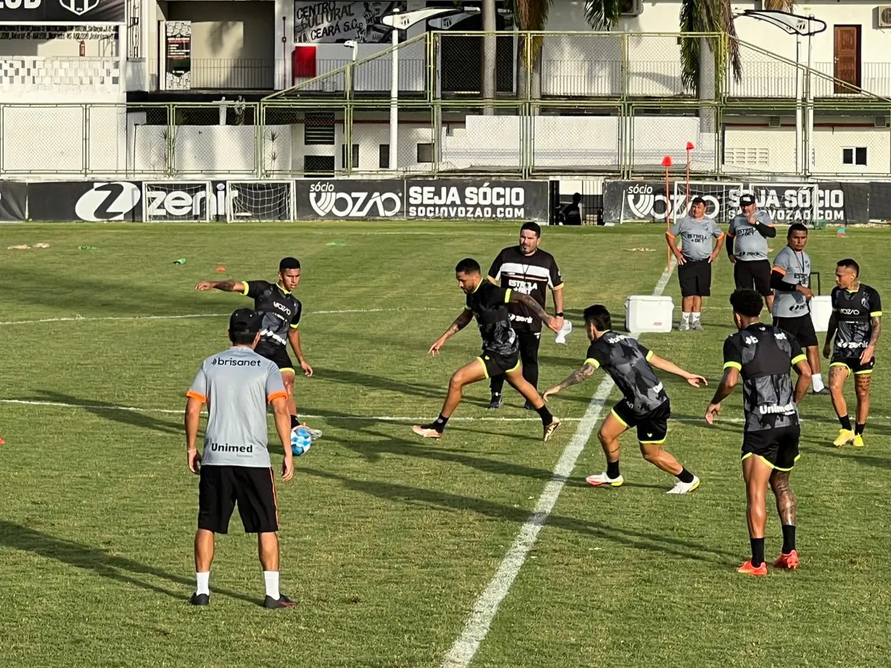 Barroca comandou seu primeiro treino no Ceará, nesta terça-feira