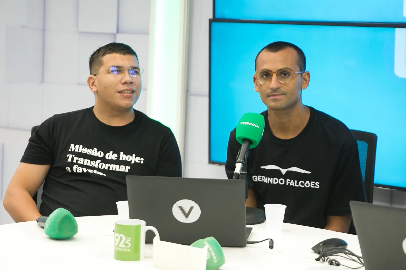 Rutênio Florêncio, coordenador da Pensando Bem, e Edu Lyra, fundador da Gerando Falcões.