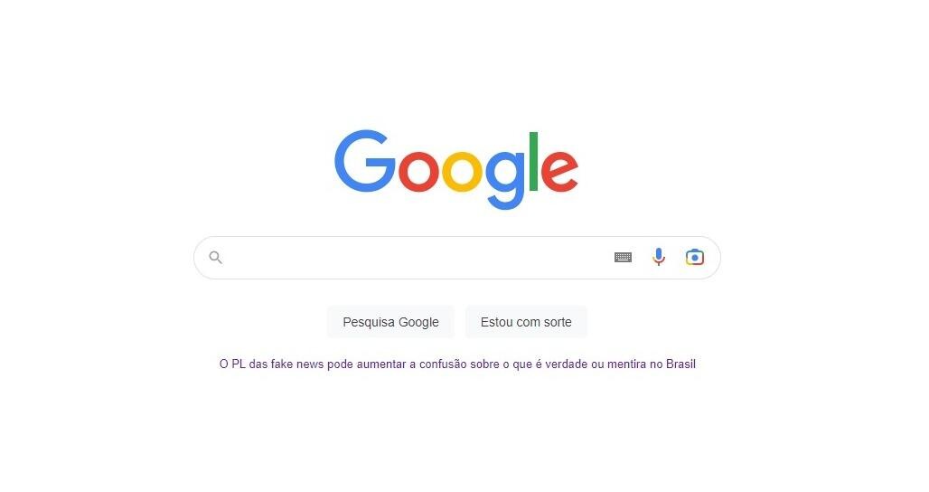 Página inicial do Google