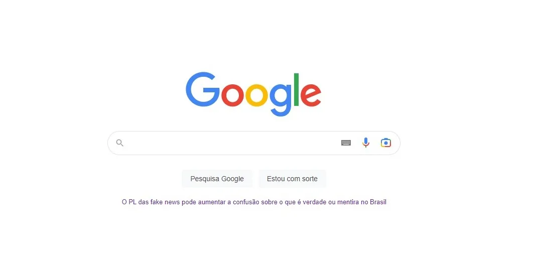 Ao clicar no link, o usuário é direcionado a um artigo de opinião contrário ao projeto de lei.