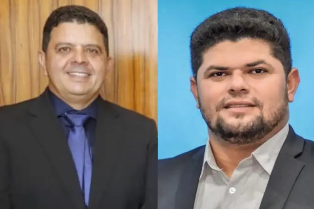 Prefeito Erivelton Teixeira Neves (à esquerda) e o vereador Lindomar da Silva Nascimento viraram réum em processo
