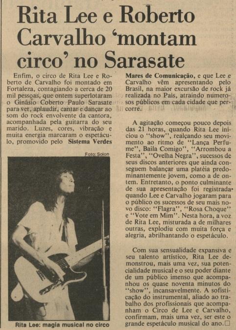 Matéria publicada em 30 de janeiro de 1983, no Diário do Nordeste