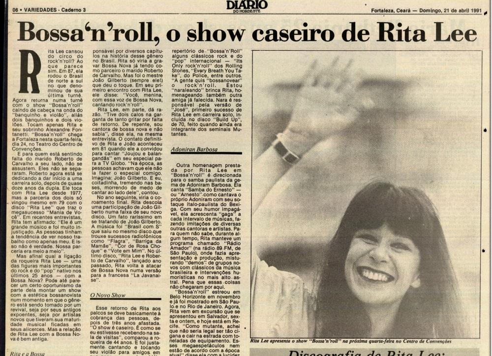 Matéria publicada em 21 abril de 1991, no Diário do Nordeste