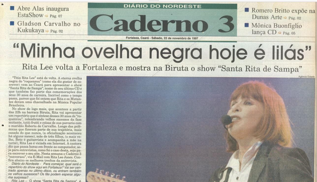 Matéria publicada em 22 de novembro de 1997, no Diário do Nordeste