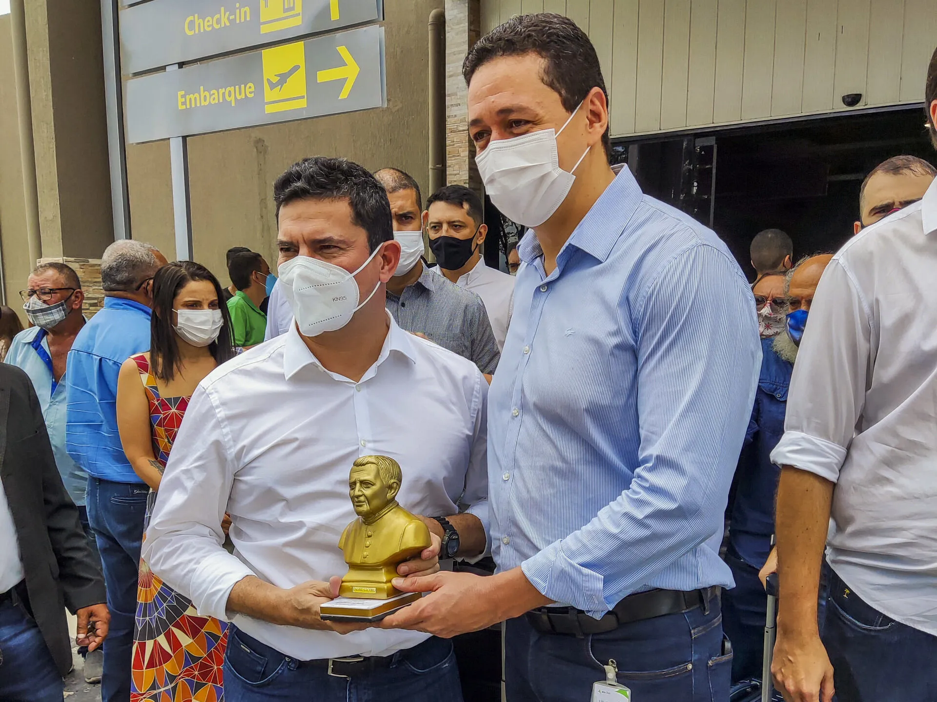 Sergio Moro e Gledson Bezerra em visita anterior a Juazeiro do Norte.