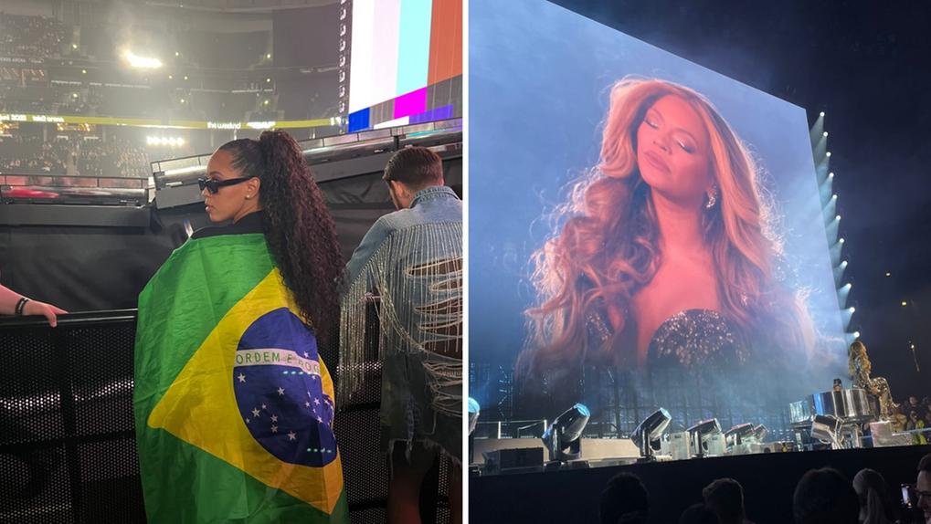 fã Iandara Rayane no show de Beyoncé na turnê 'Renaissance' em Estocolmo