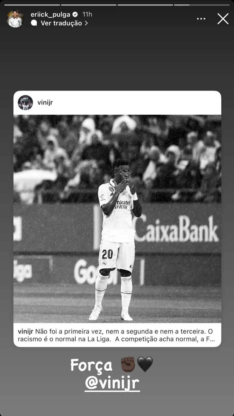 Imagem mostra postagem no instagram