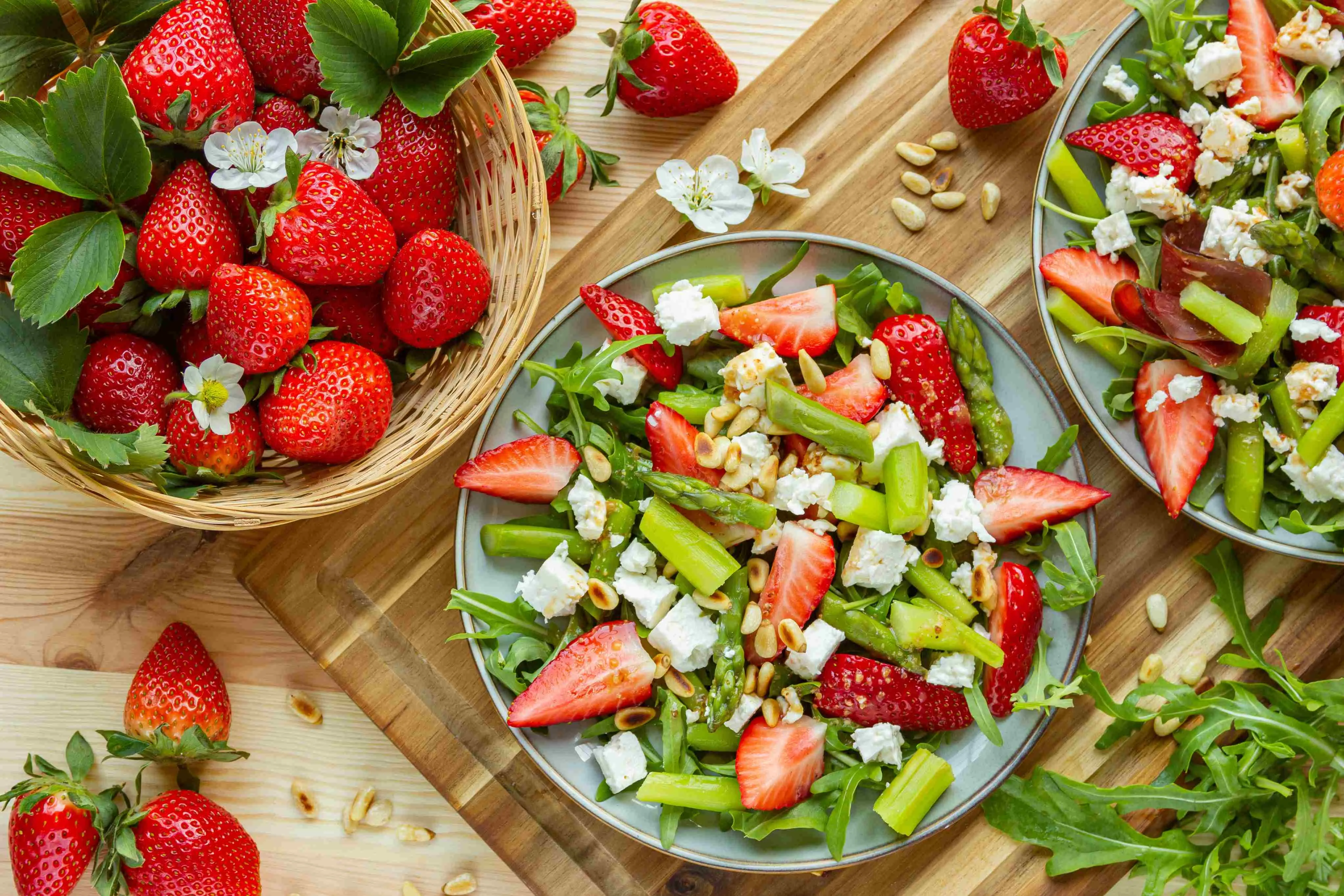 A salada de morango é leve