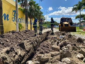 Obras de esgotamento sanitário em Maracanaú