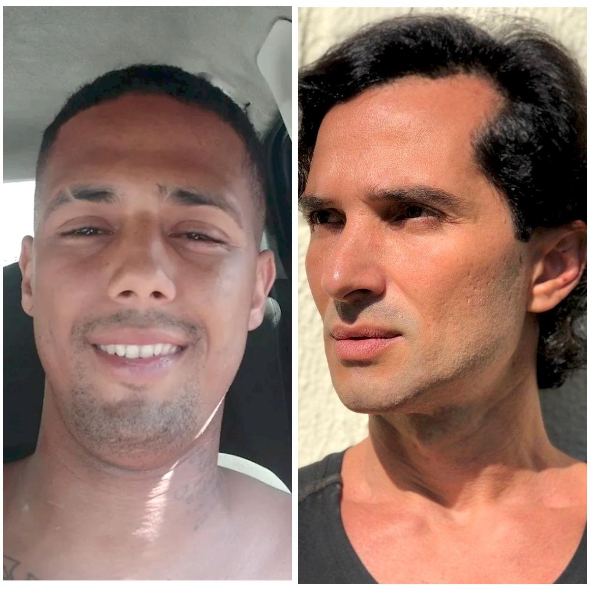 Montagem de fotos de Jeander Vinícius e Jeff Machado