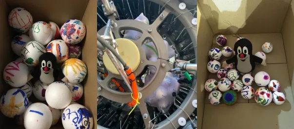 Brinquedos foram pintados por crianças na Alemanha