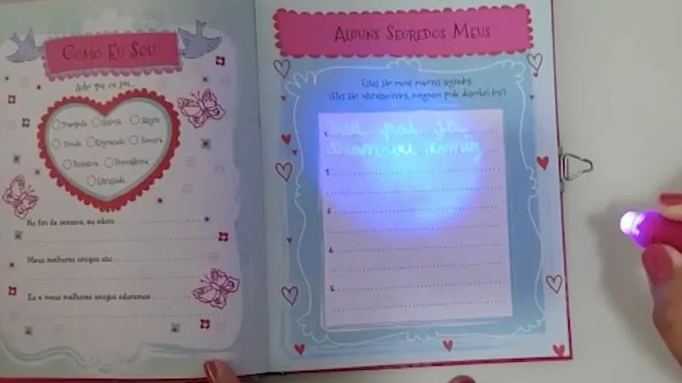 Relato escrito em diário infantil