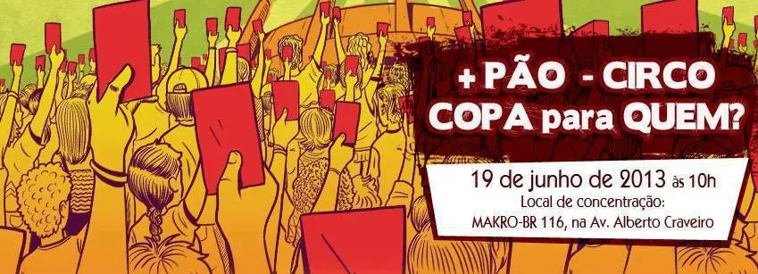Um dos eventos criado no Facebook, à época, convocando a população para se manifestar em Fortaleza