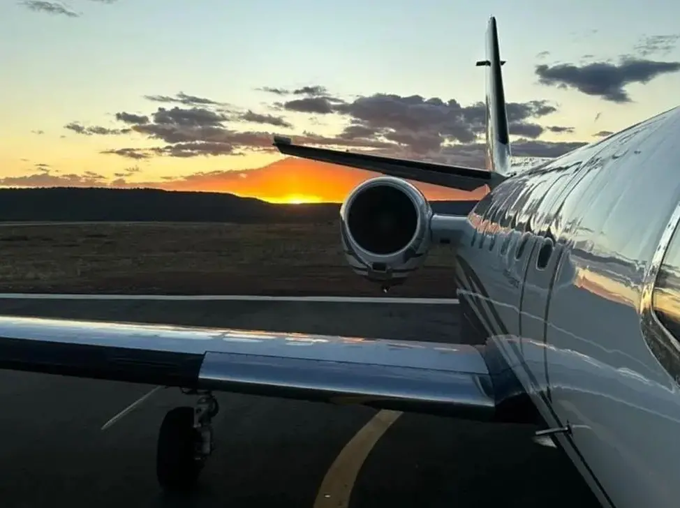 Um das turbinas da aeronave de Murilo Huff