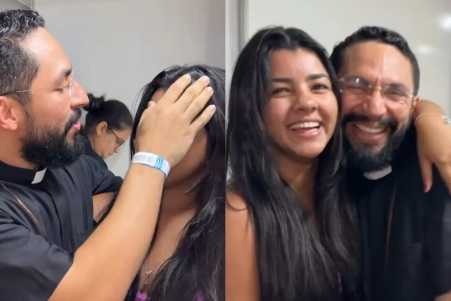 Padre realizou benção em Ary Mirelle