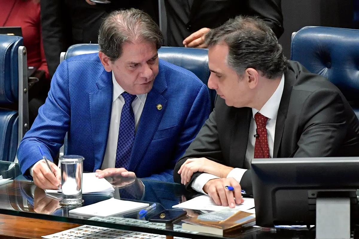 Cid Gomes, com o presidente do Senado, Rodrigo Pacheco