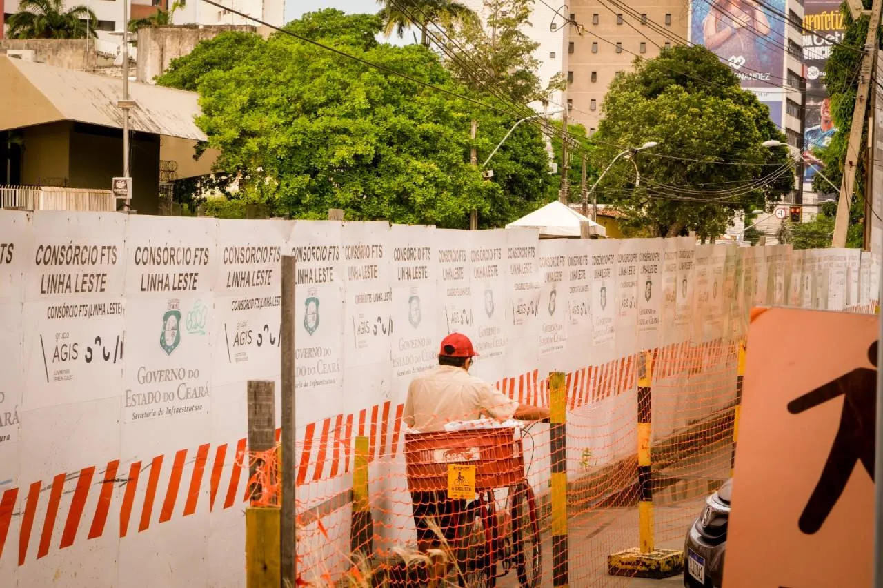 A Linha Leste fará o percurso entre o Centro e o Papicu, com um tempo total estimado de 15 minutos