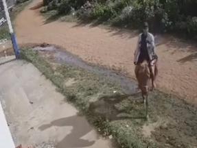 Homem assalta mulher em cima de um cavalo no Crato