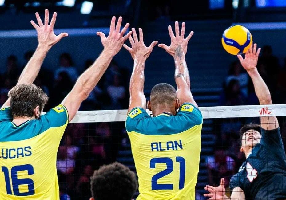 Brasil é superado no tie break na Liga das Nações masculina de vôlei