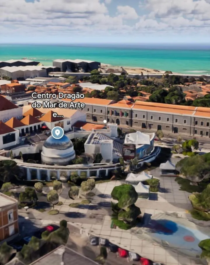 Dragão do Mar é um dos pontos turísticos em 3D
