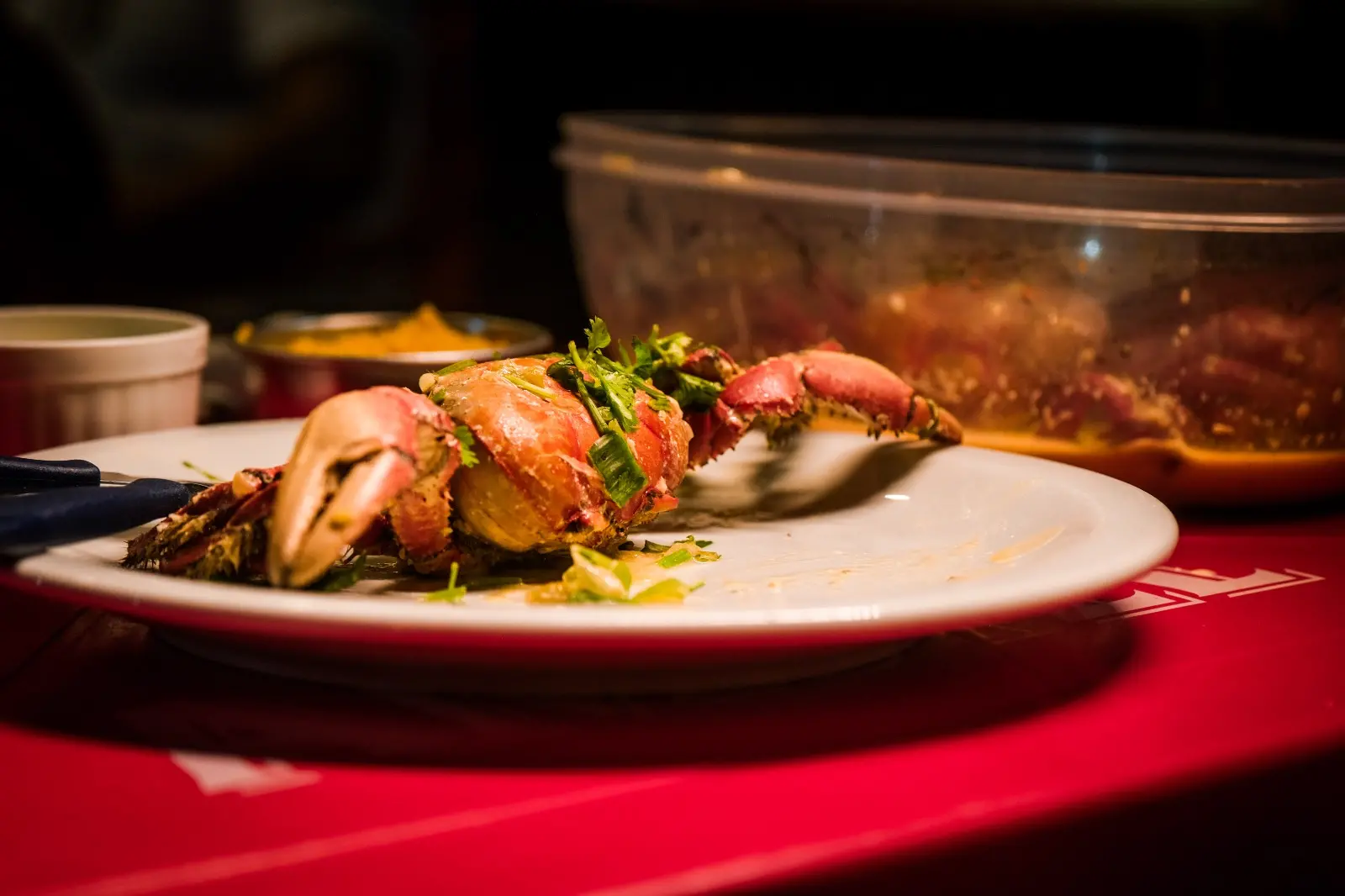 Caranguejo ao ar livre no Afonso Pescados