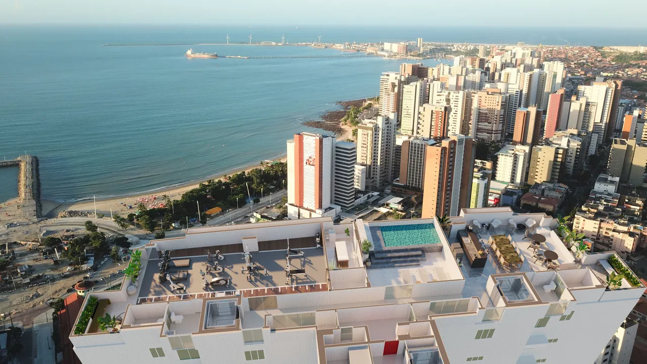 Vista aérea do edifício Acqualina
