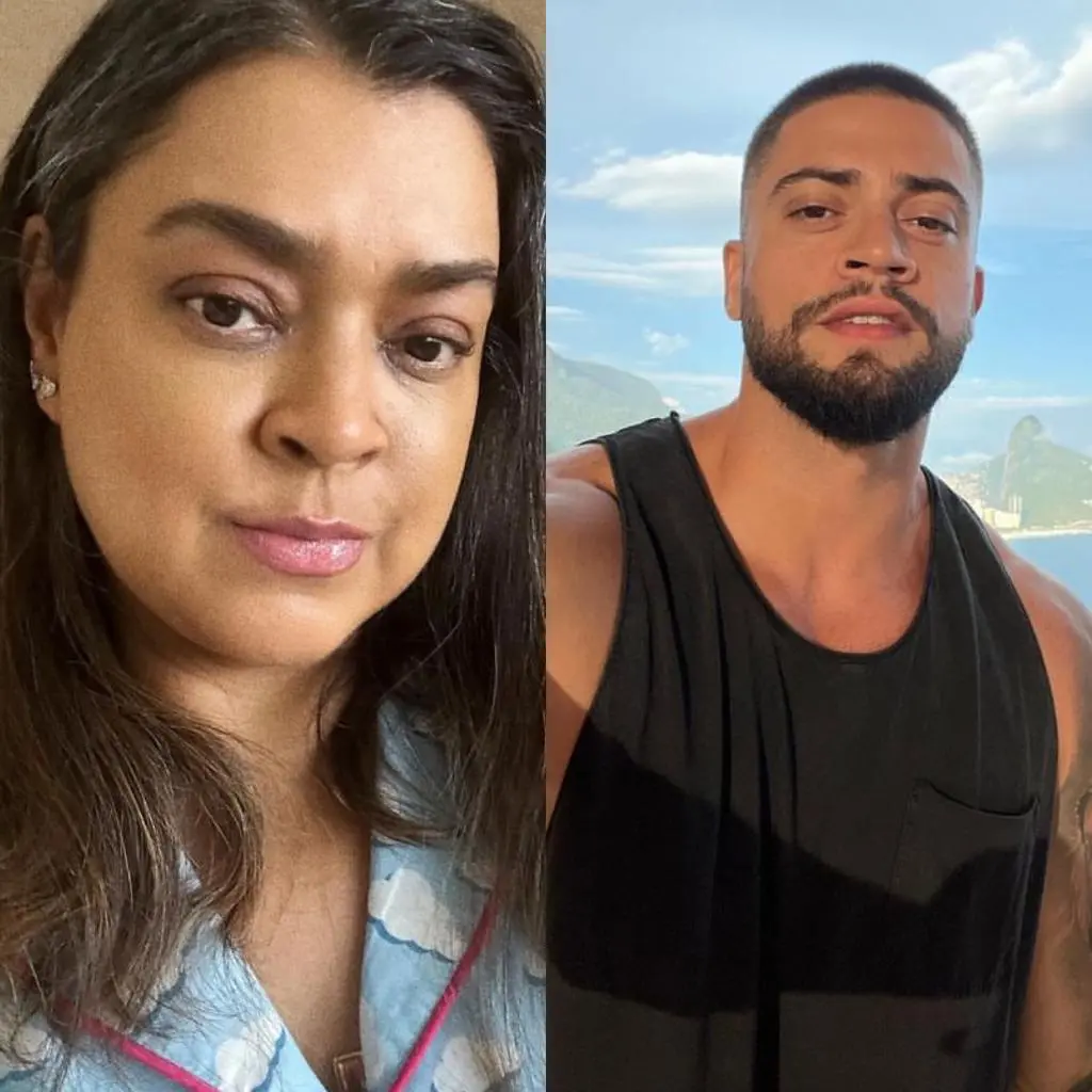 Montagem de fotos mostra Preta Gil à esquerda e Rodrigo Godoy à direita