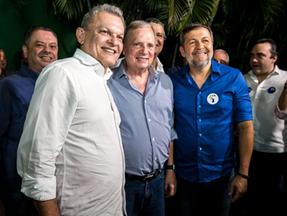 Sarto com Tasso e Élcio em evento dos 35 anos do PSDB