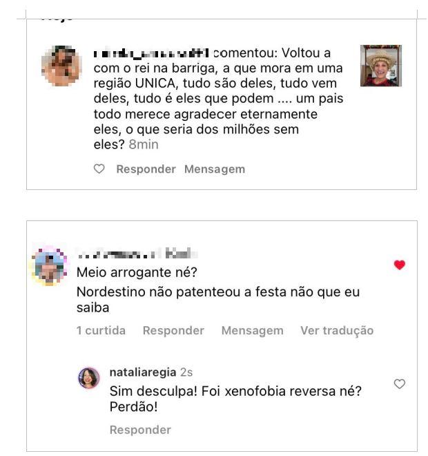 comentários xenofóbicos