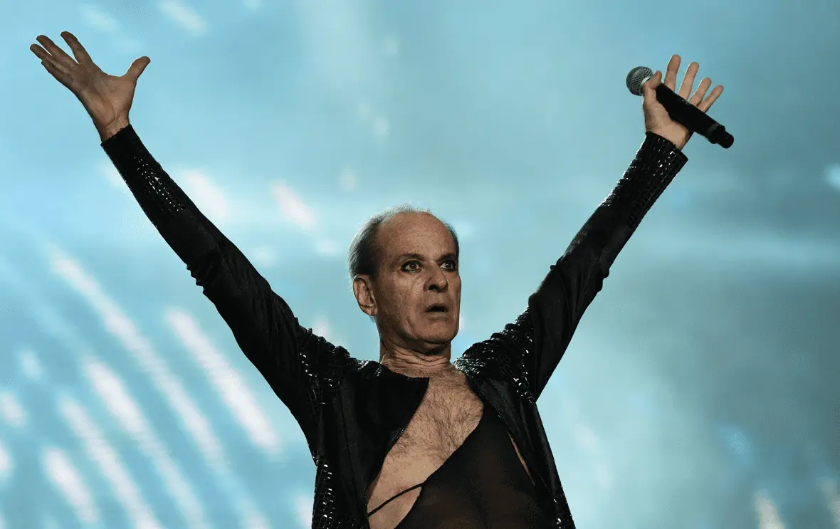 Ney Matogrosso durante apresentação no Rock in Rio