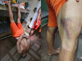 Uma das práticas de tortura denunciada pelos detentos é chamada de 'taturana', que consiste em ficar de cabeça para baixo, apoiado com a cabeça no chão